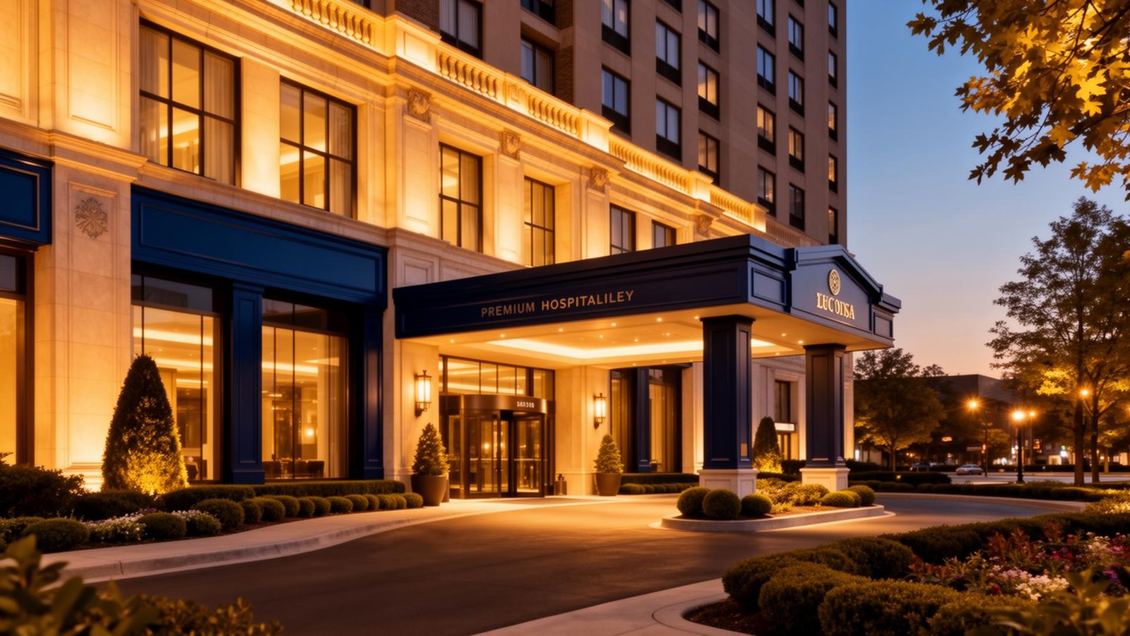 West Point Inn & Suites exterior at dusk